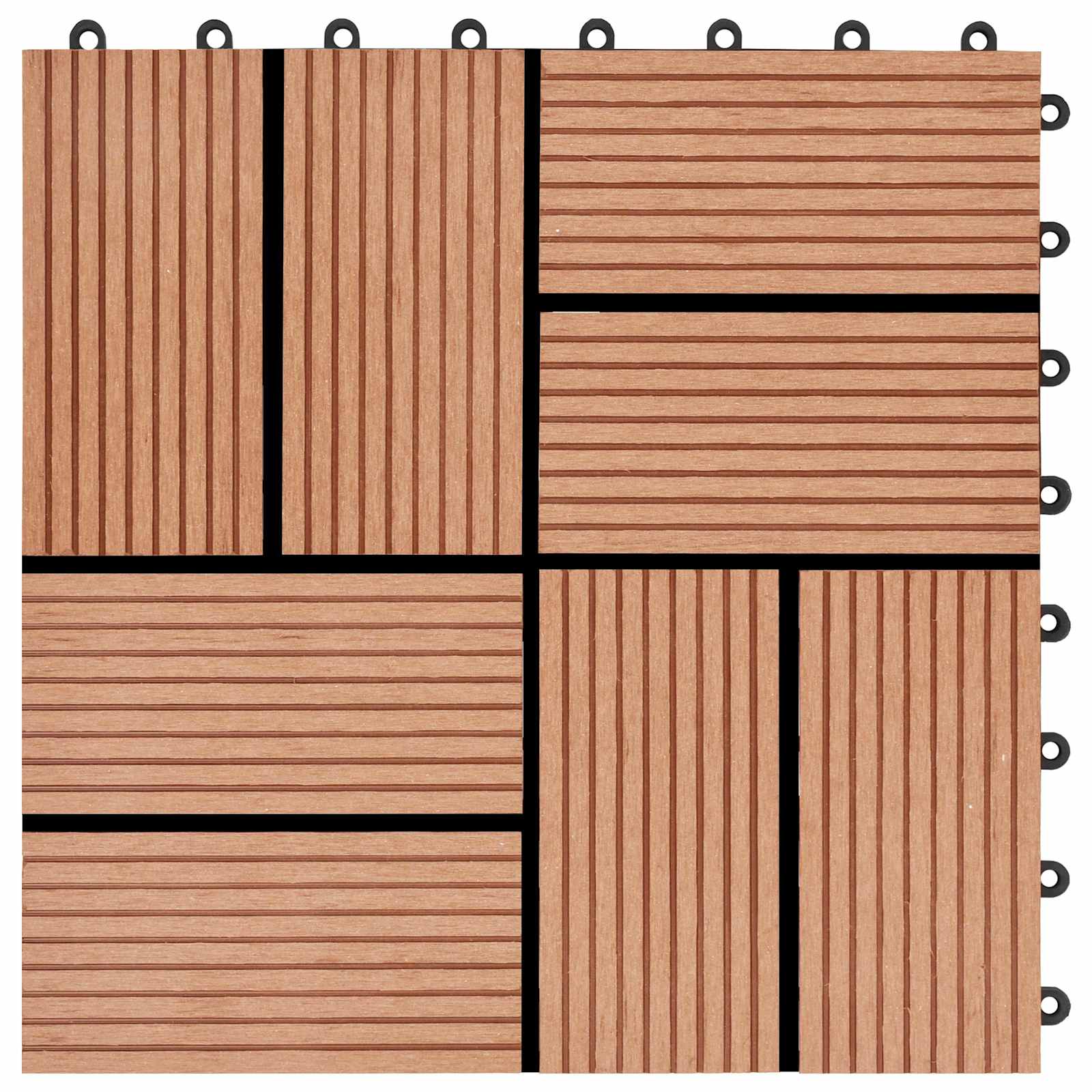 Pločice za decking 22 kom. Tikovina 30 x 30 cm WPC