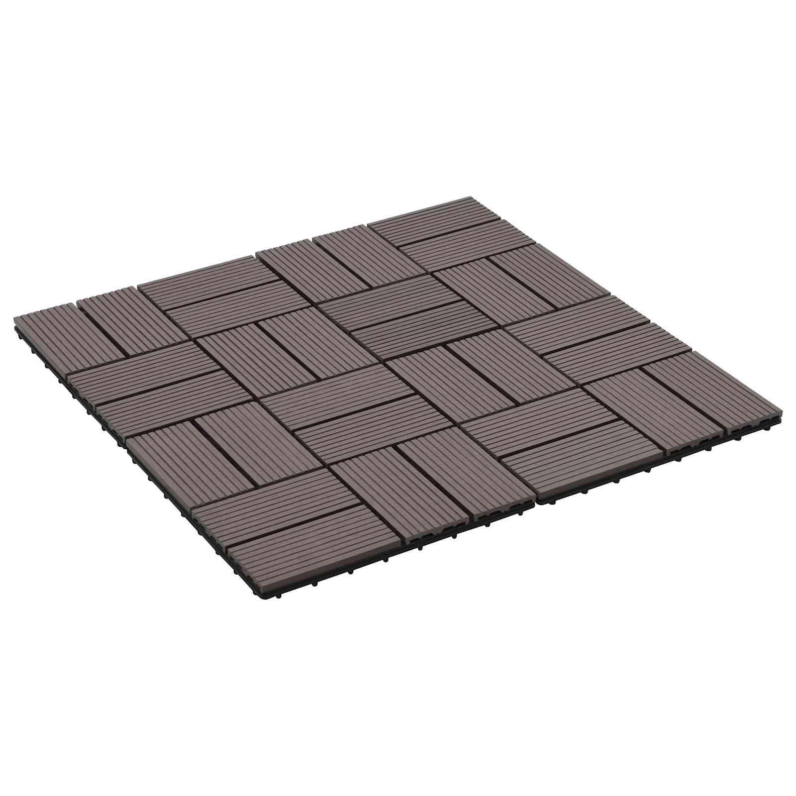 Pločice za decking 22 kom. Tamno smeđa 30 x 30 cm WPC
