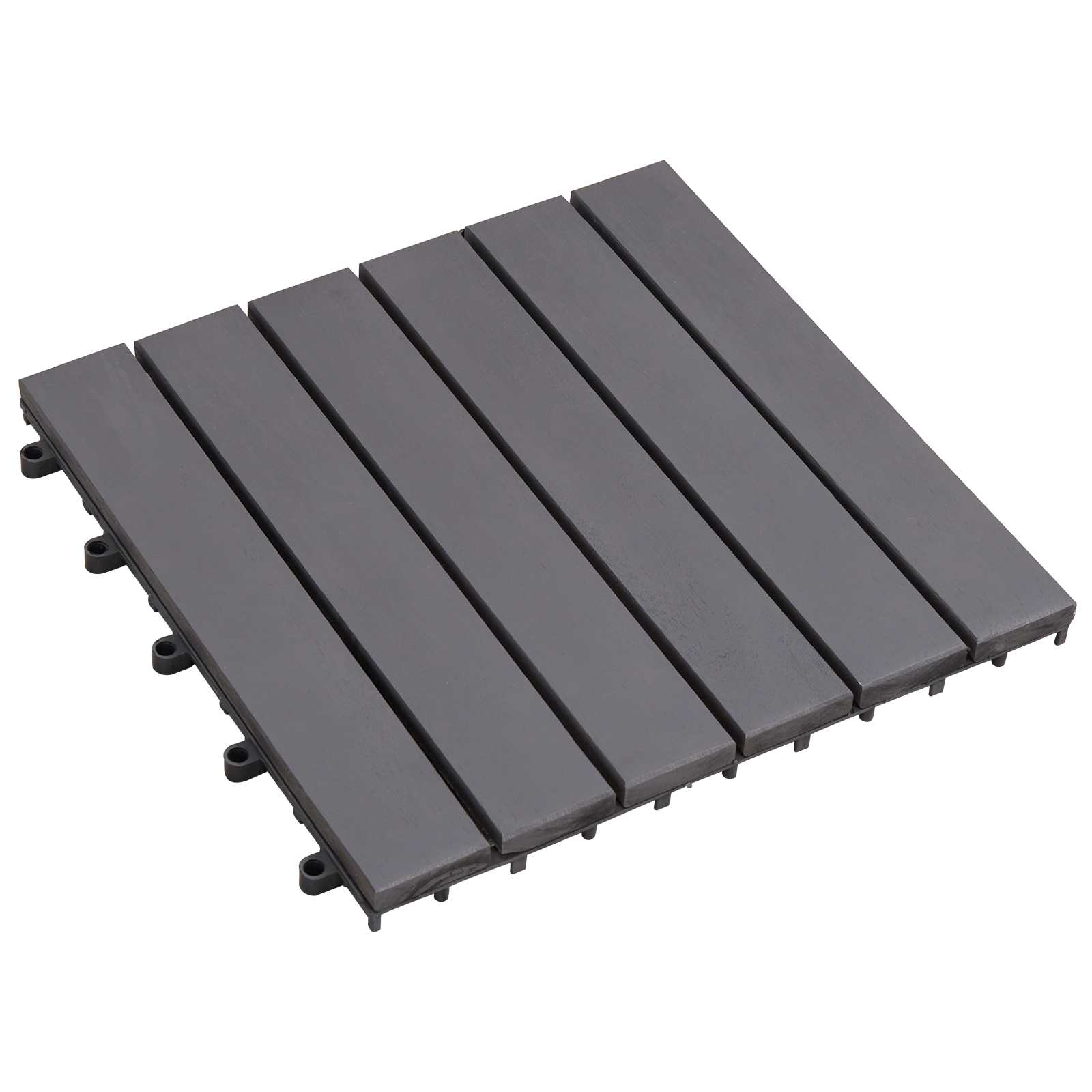 Pločice za decking 20 pcs Siva 30 x 30 cm Acacijsko drvo