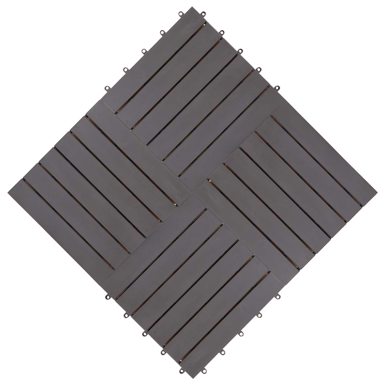 Pločice za decking 20 pcs Siva 30 x 30 cm Acacijsko drvo