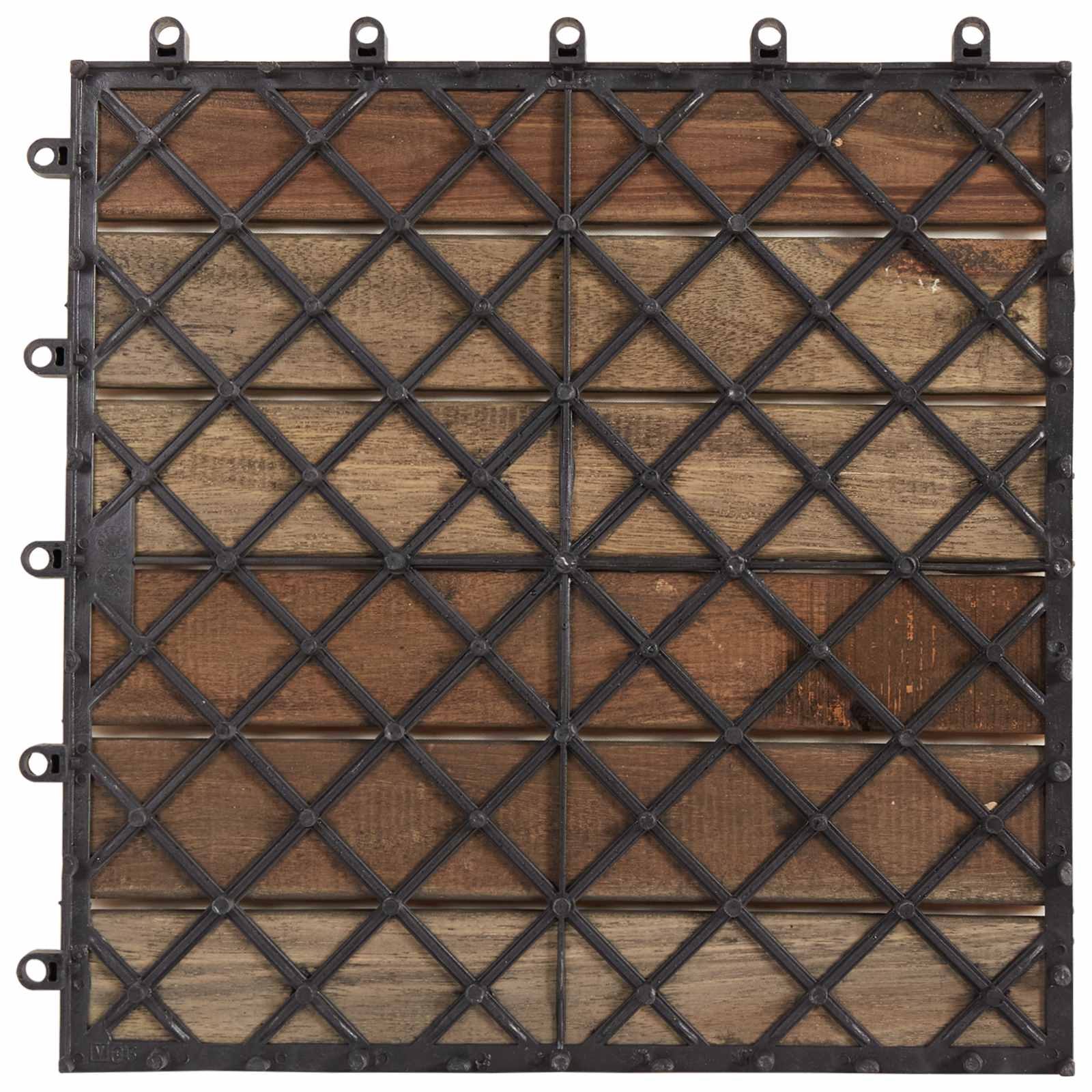 Pločice za decking 30 pcs Siva 30 x 30 cm Acacijsko drvo