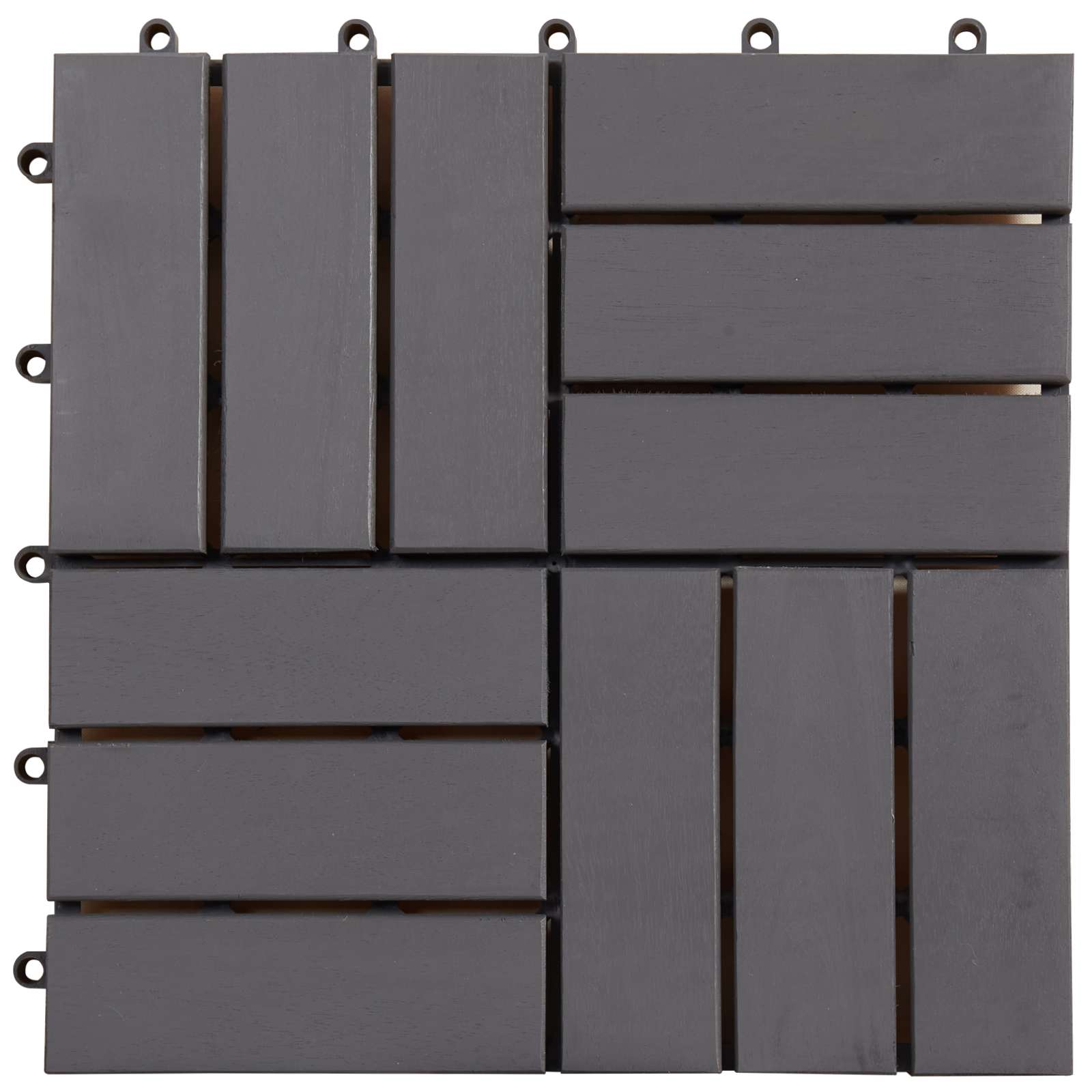 Pločice za decking 30 pcs Siva 30 x 30 cm Acacijsko drvo