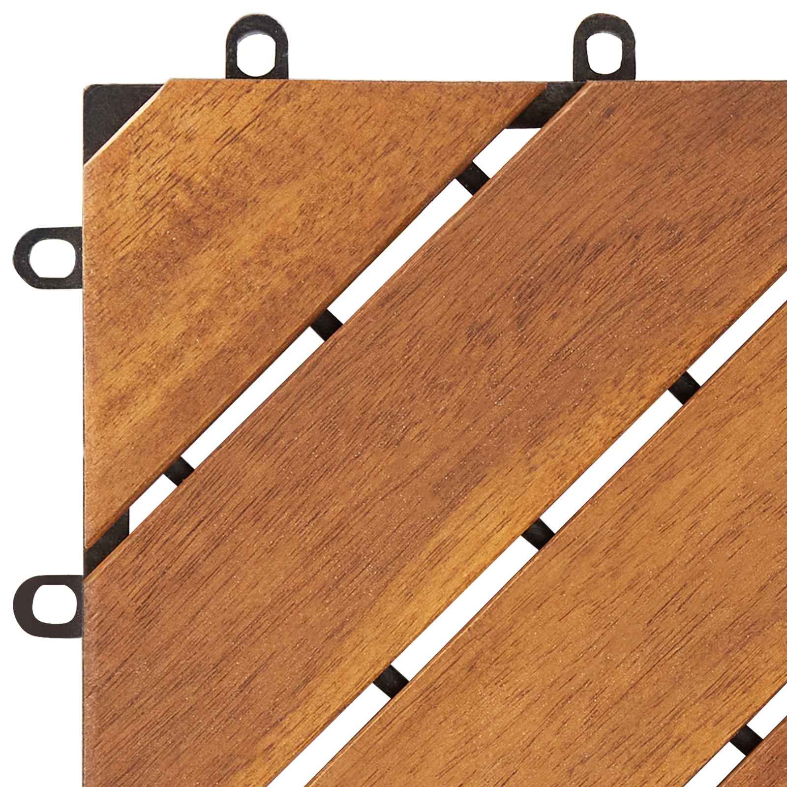 Pločice za decking 20 pcs Smeđa 30 x 30 cm Acacijsko drvo