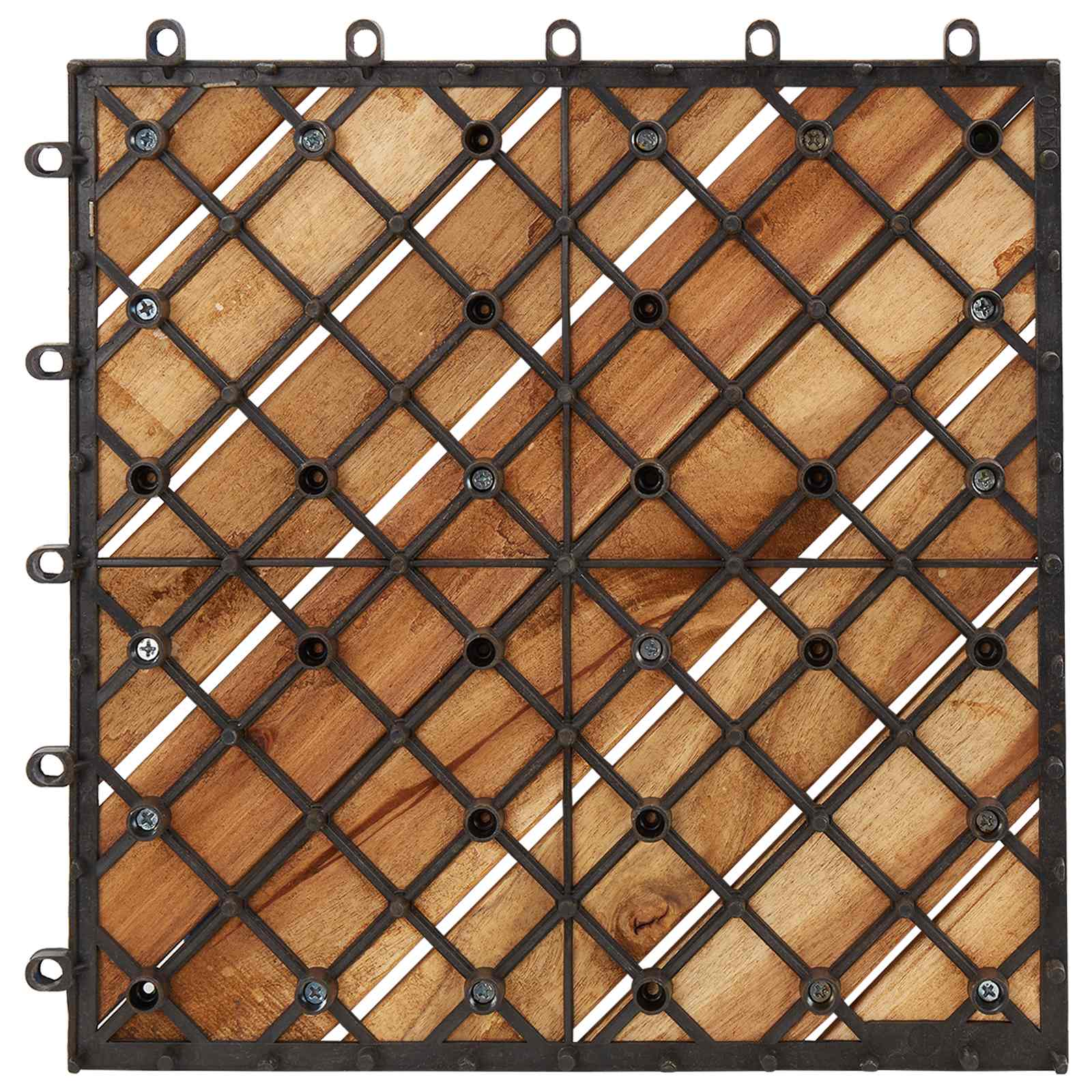 Pločice za decking 20 pcs Smeđa 30 x 30 cm Acacijsko drvo