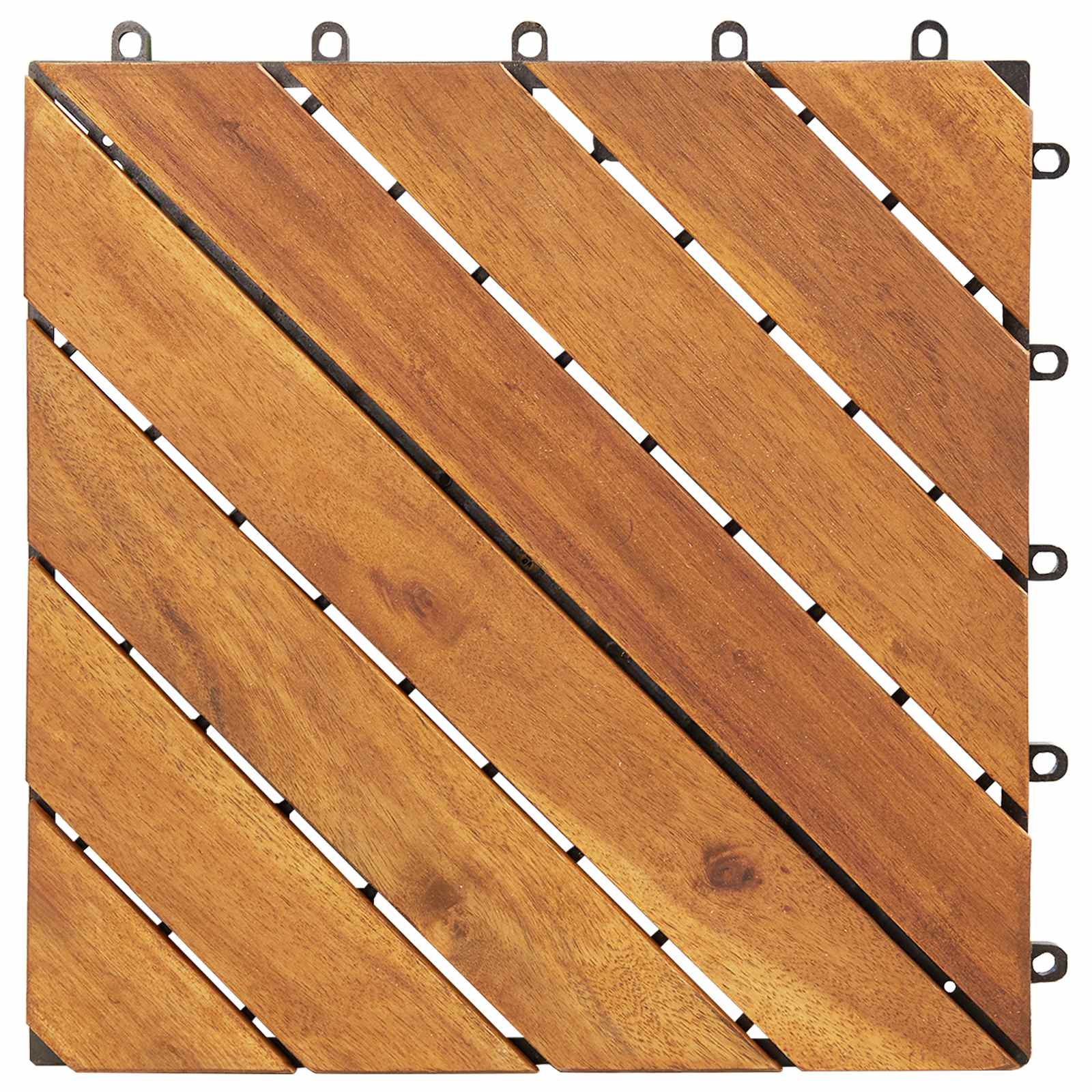 Pločice za decking 20 pcs Smeđa 30 x 30 cm Acacijsko drvo