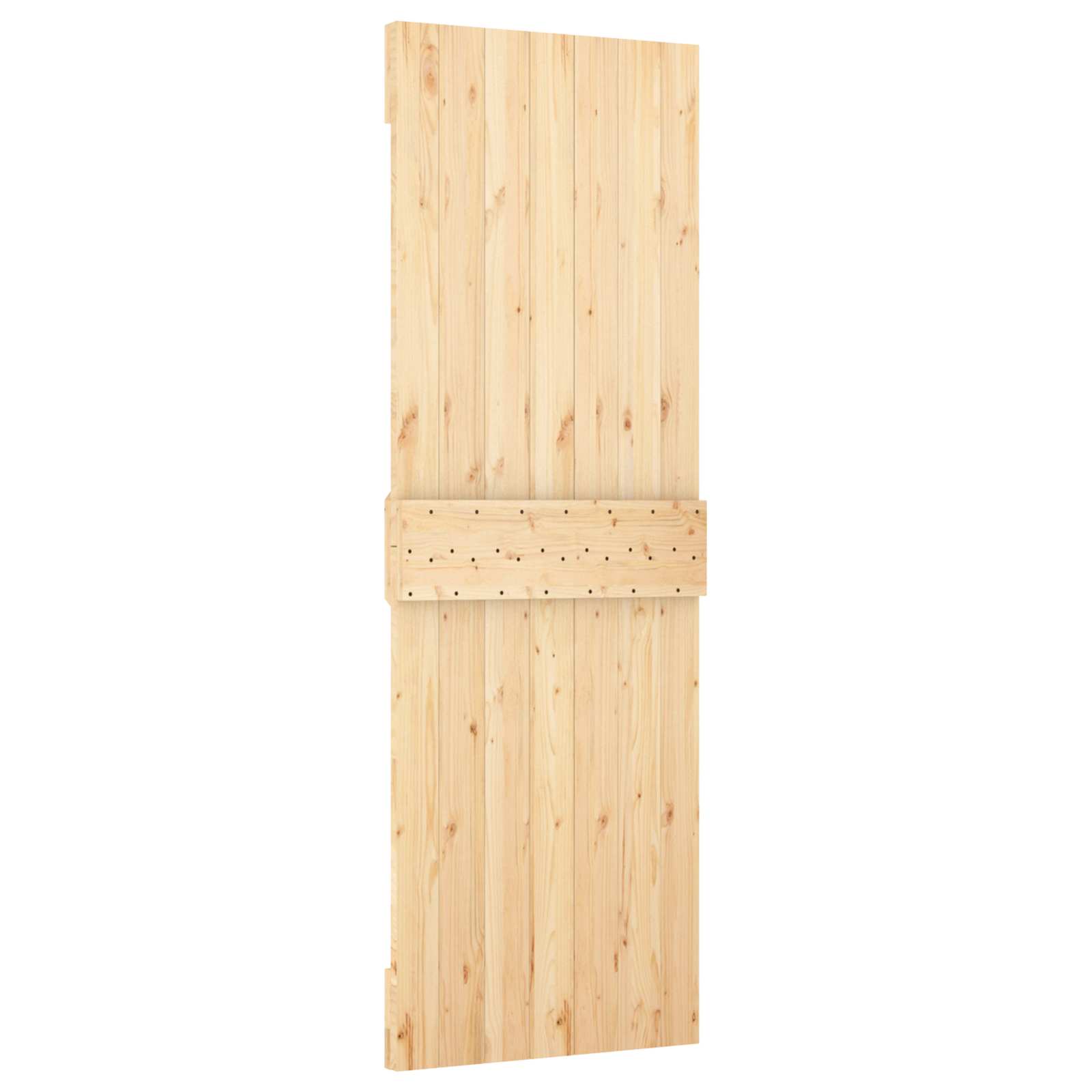 Klizna vrata 70 x 210 cm Čvrsta borovina (neobrađena)