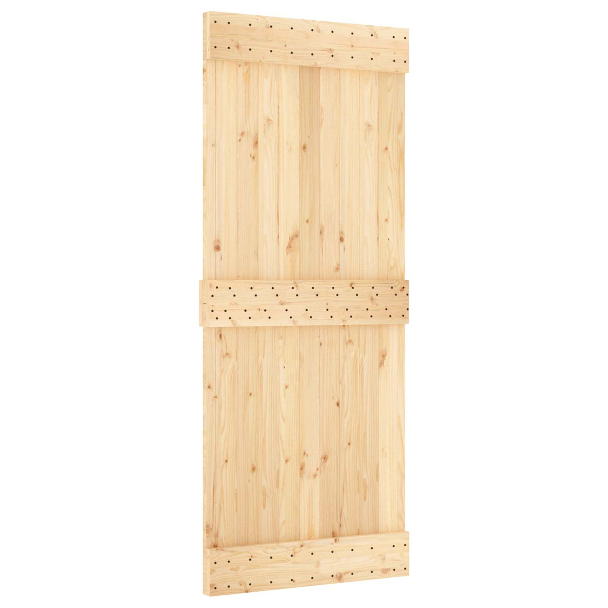 Klizna vrata 85 x 210 cm Čvrsta borovina (neobrađena)