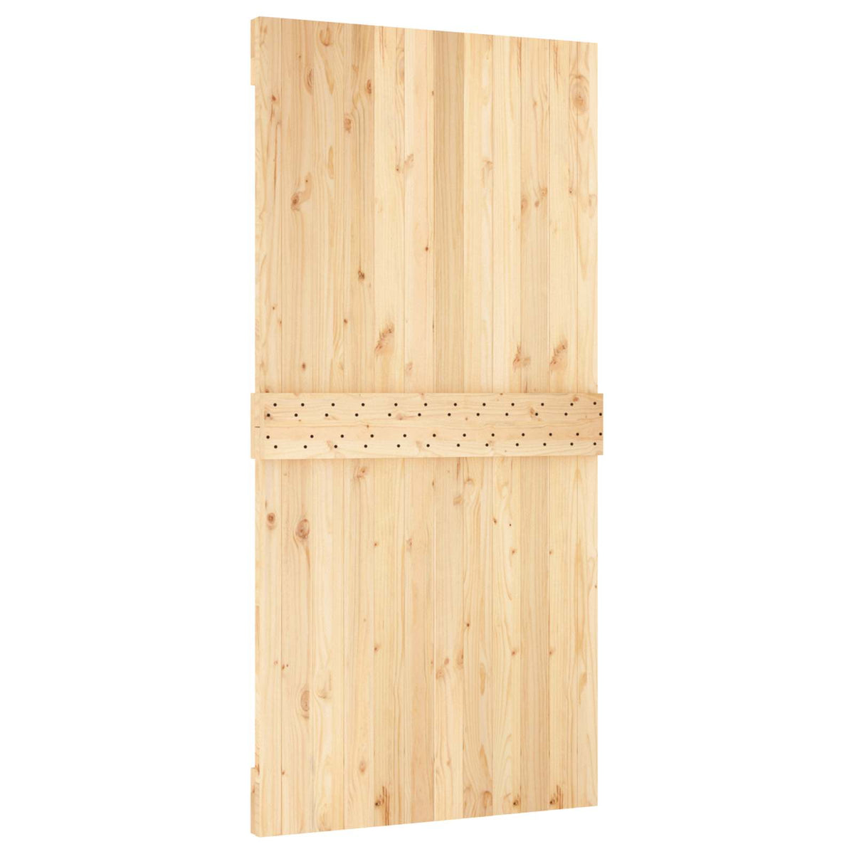 Klizna vrata 100 x 210 cm Čvrsta borovina (neobrađena)