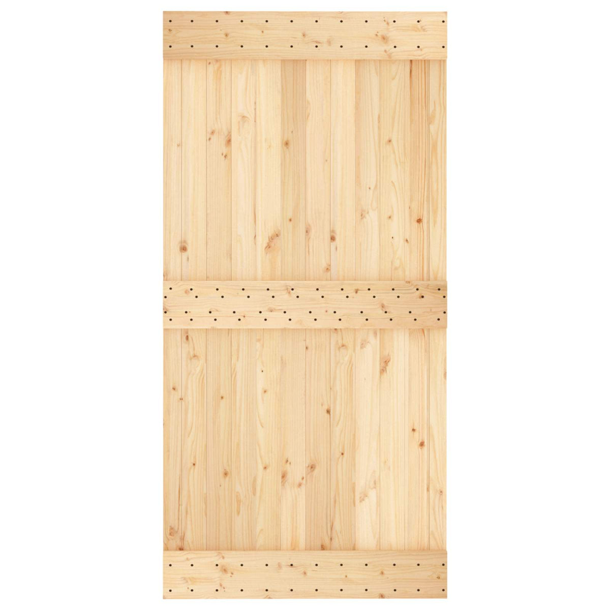 Klizna vrata 100 x 210 cm Čvrsta borovina (neobrađena)