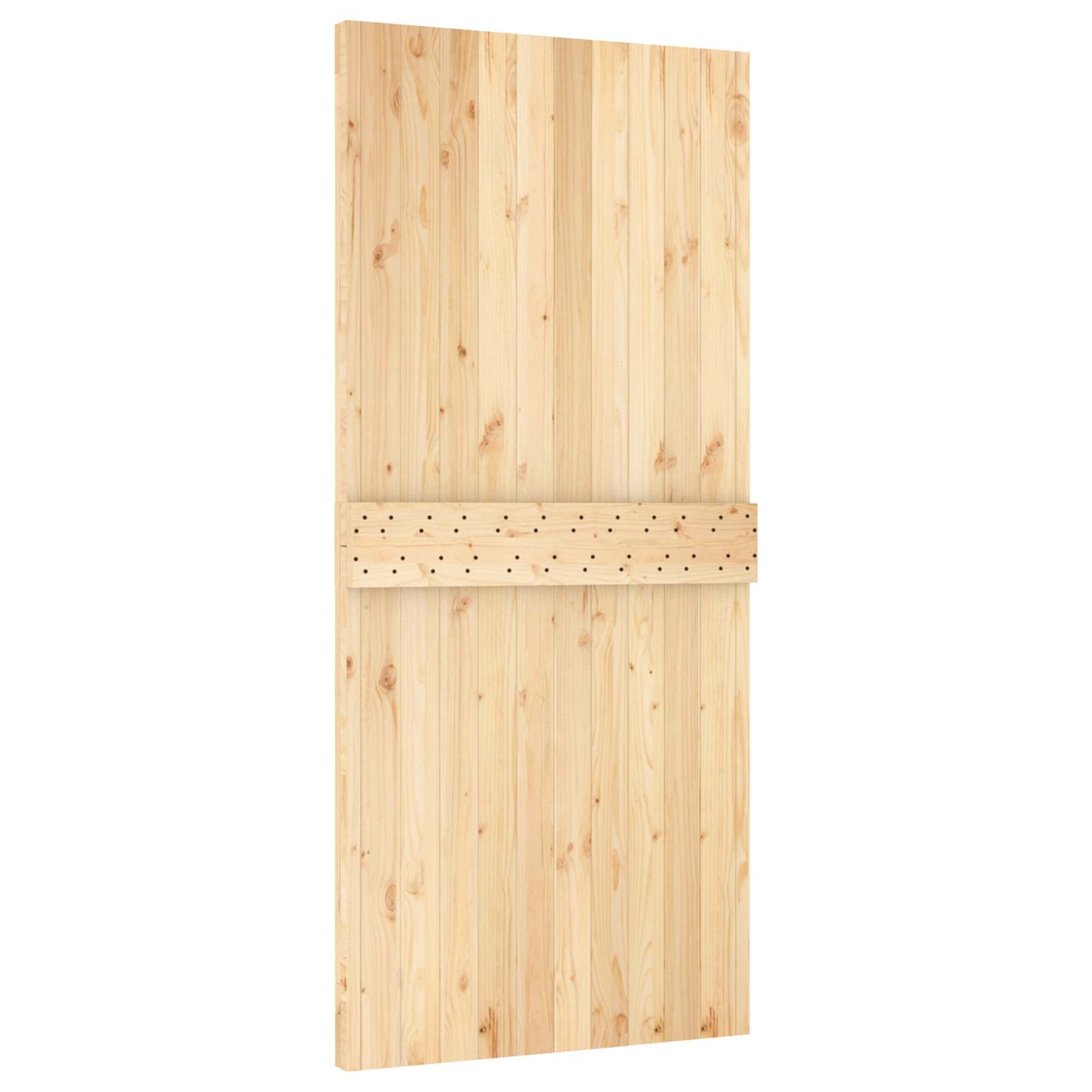 Klizna vrata 95 x 210 cm Čvrsta borovina (neobrađena)