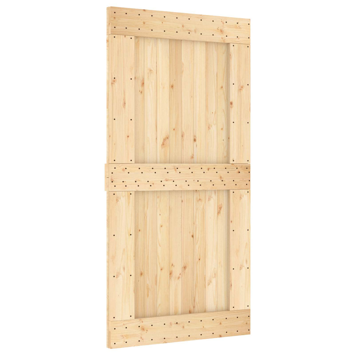 Klizna vrata 100 x 210 cm Čvrsta borovina (neobrađena)