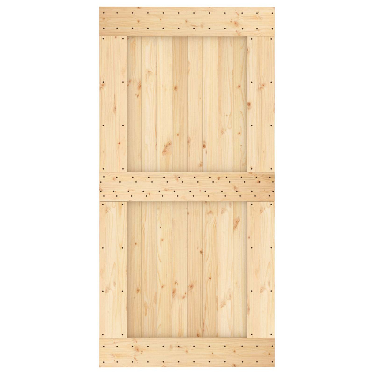 Klizna vrata 100 x 210 cm Čvrsta borovina (neobrađena)