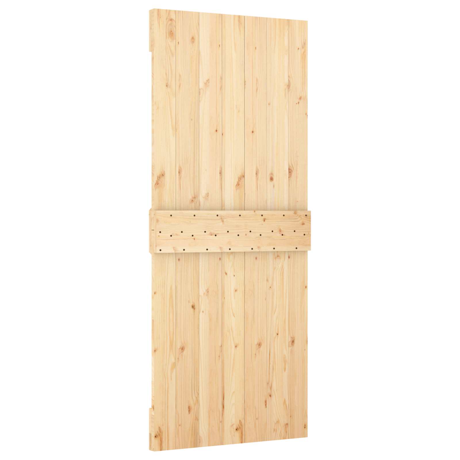 Klizna vrata Prirodna i bijela 80 x 210 cm Masivna borovina