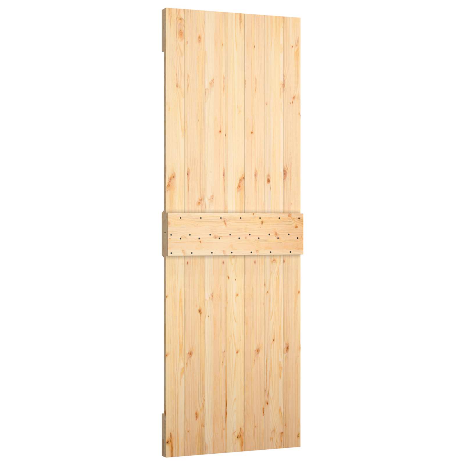 Klizna vrata Prirodna i bijela 70 x 210 cm Čvrsta borovina