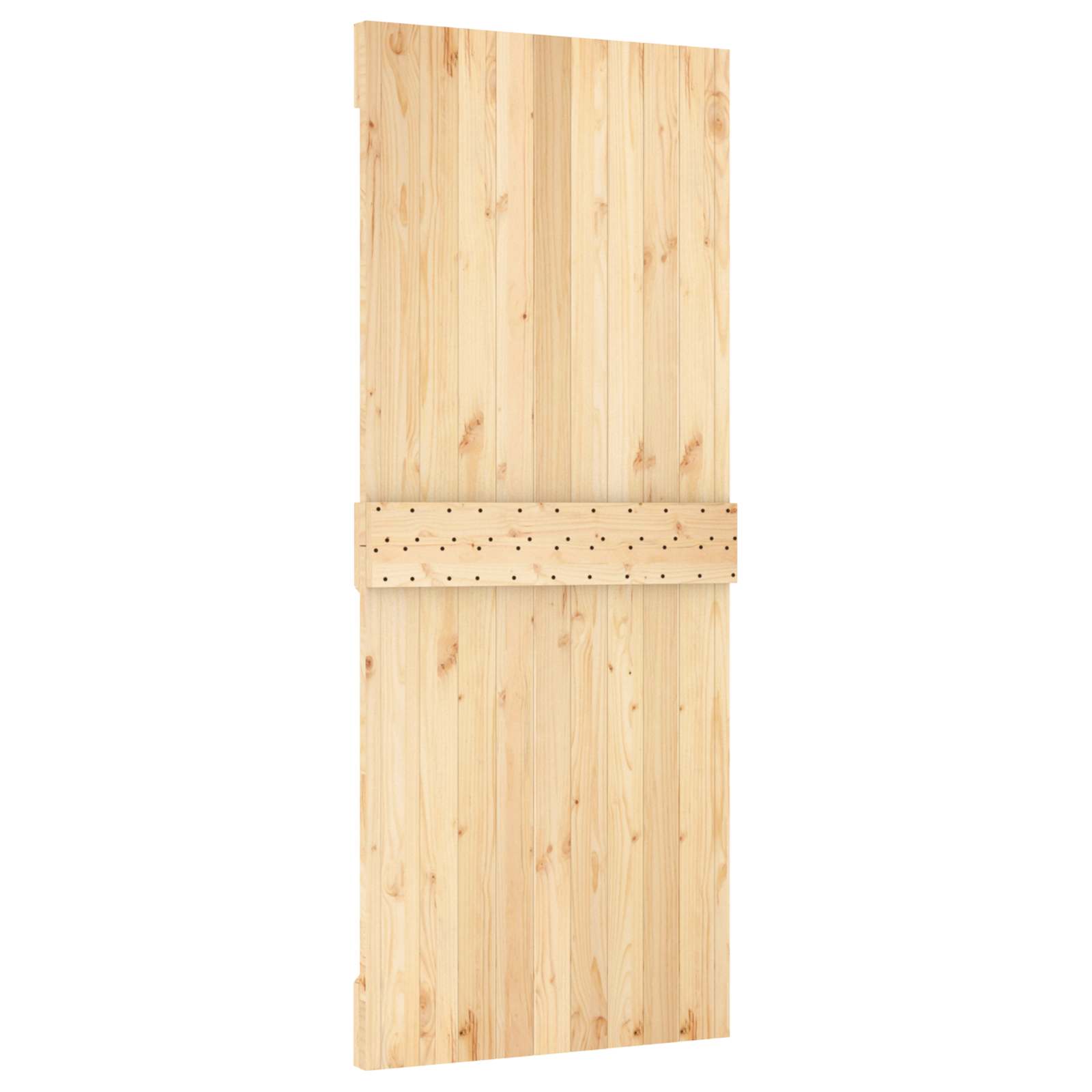 Klizna vrata Prirodna i bijela 100 x 210 cm Masivna borovina