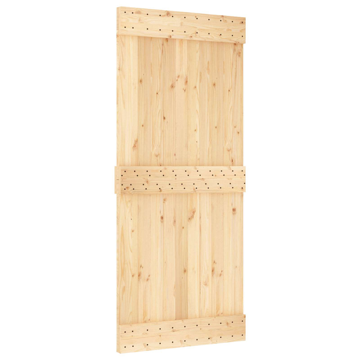 Klizna vrata 90 x 210 cm Čvrsta borovina (neobrađena)