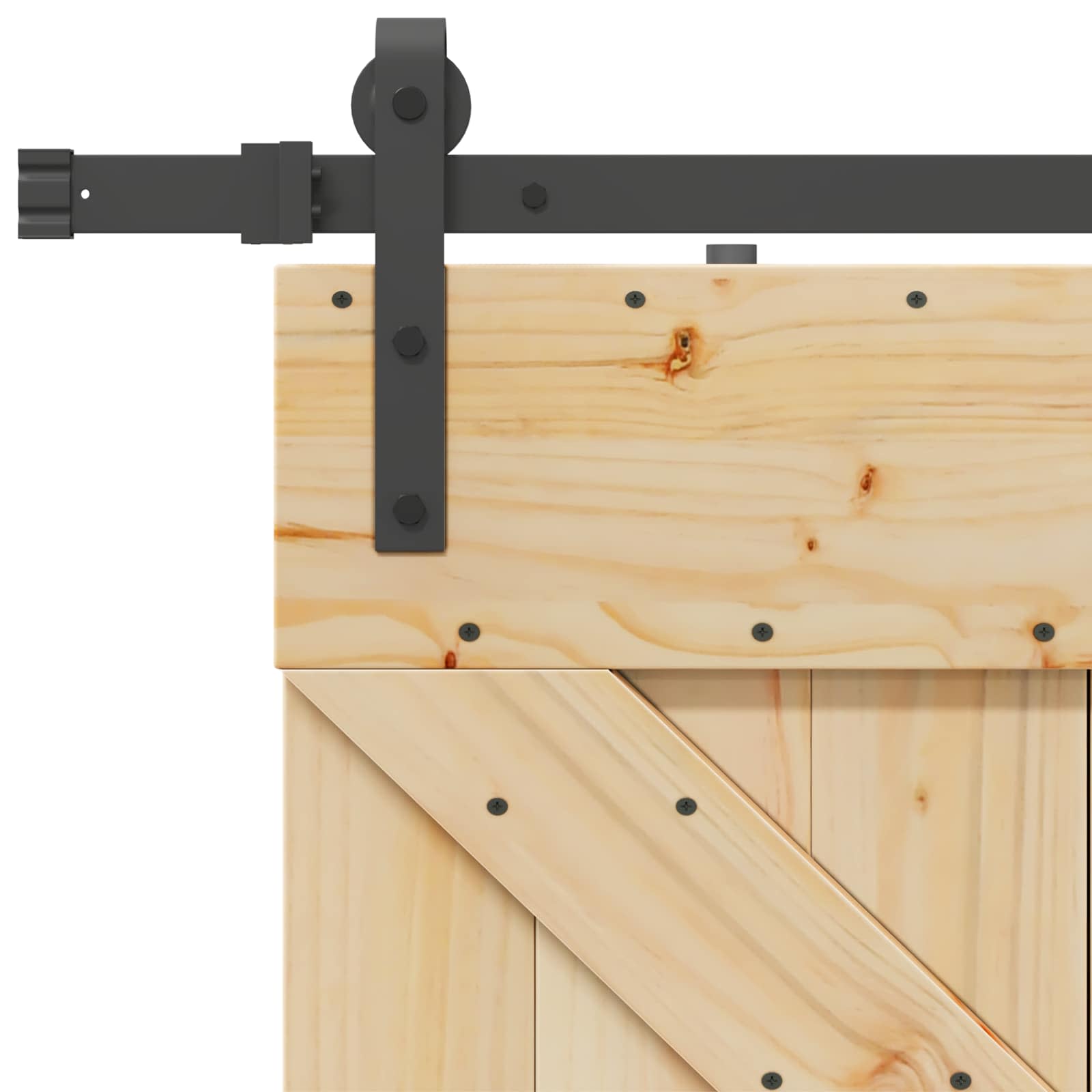 Klizna vrata NARVIK Prirodna i crna 80 x 210 cm (152,5 cm)