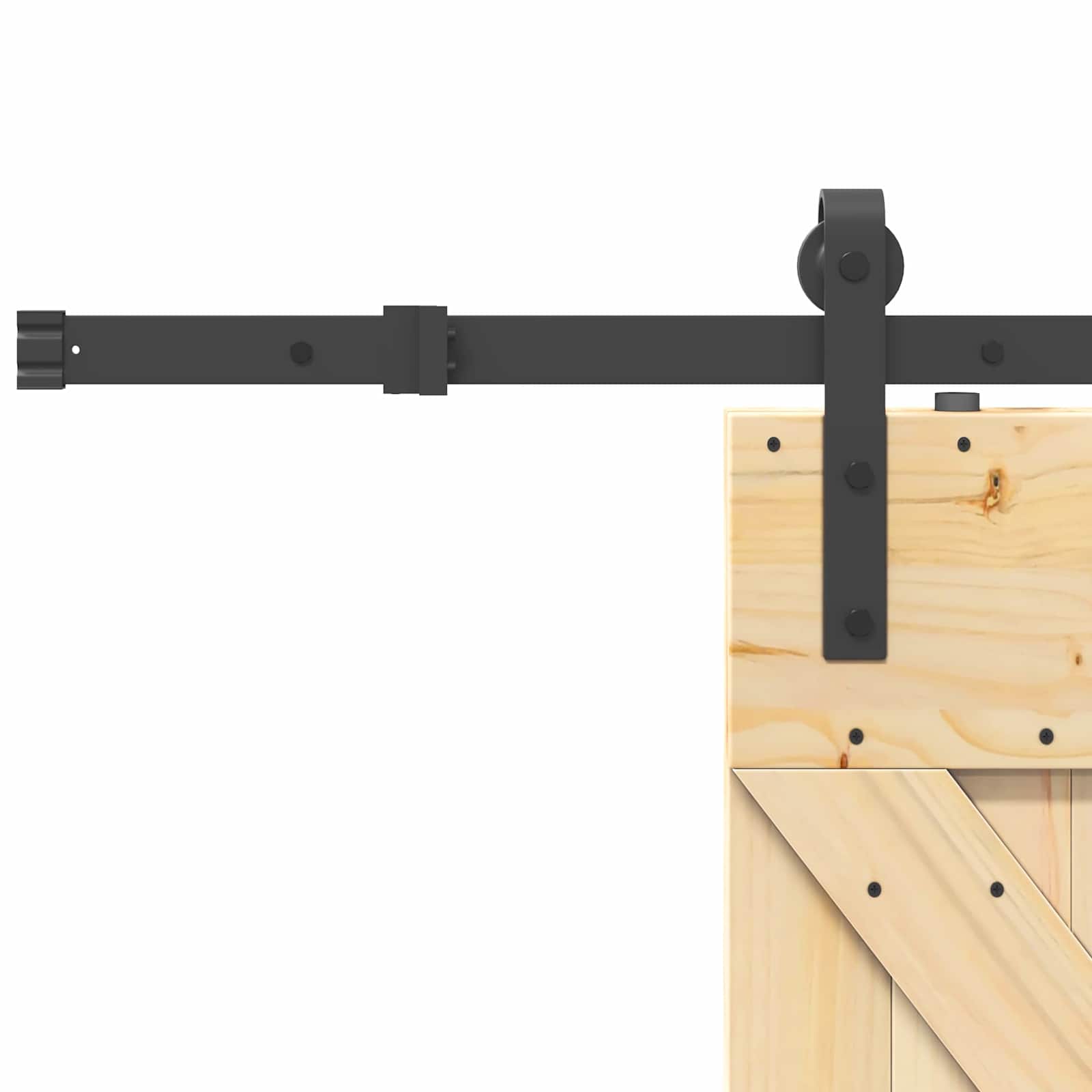 Klizna vrata NARVIK Prirodna i crna 85 x 210 cm (213,5 cm)