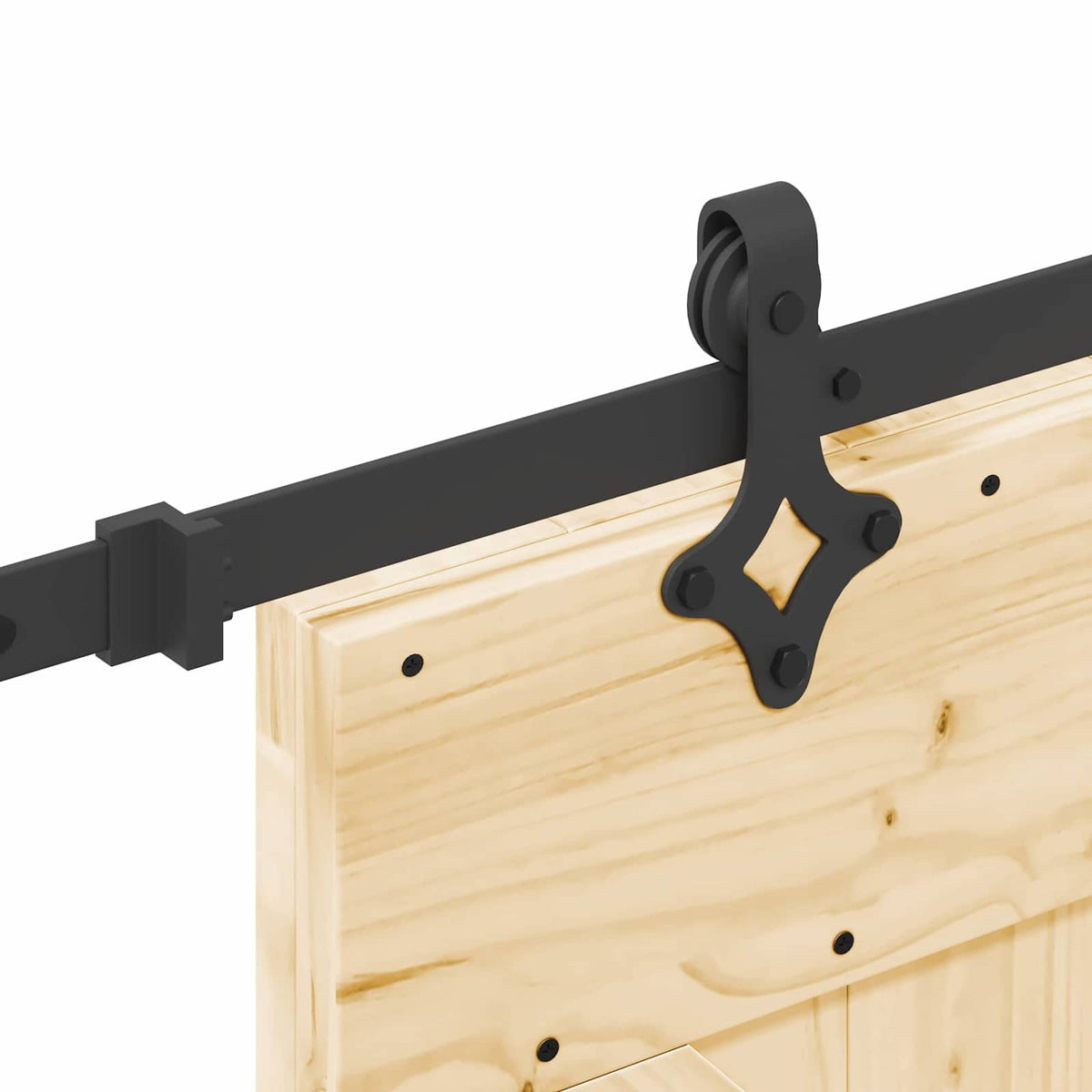 Klizna vrata NARVIK Prirodna i crna 85 x 210 cm (213,5 cm)