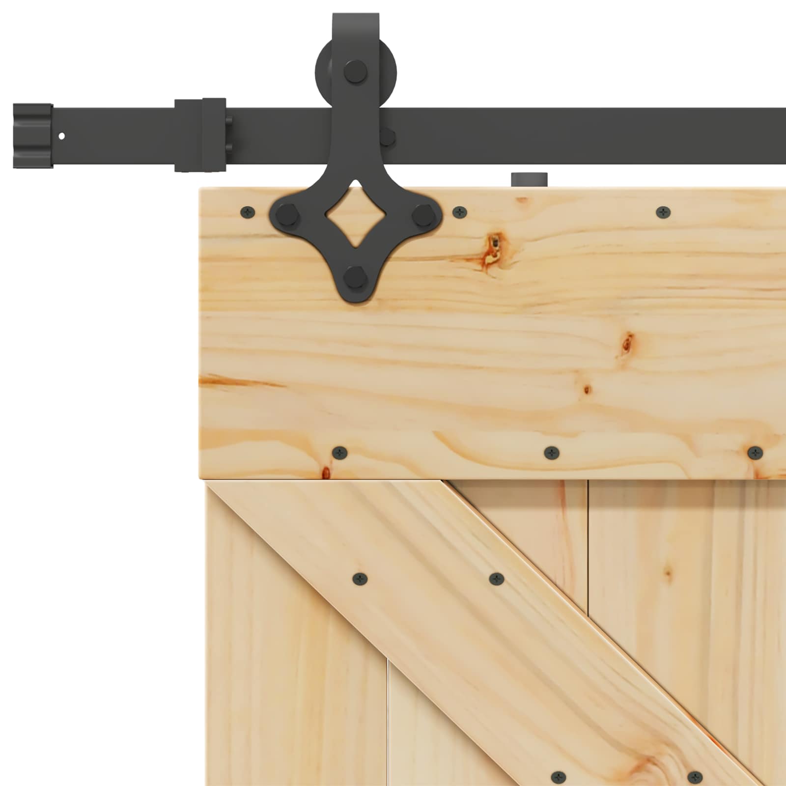 Klizna vrata NARVIK Prirodna i crna 80 x 210 cm (213,5 cm)