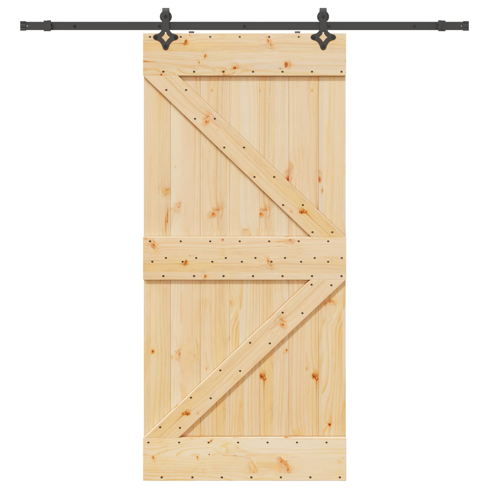 Klizna vrata NARVIK Prirodna i crna 80 x 210 cm (213,5 cm)