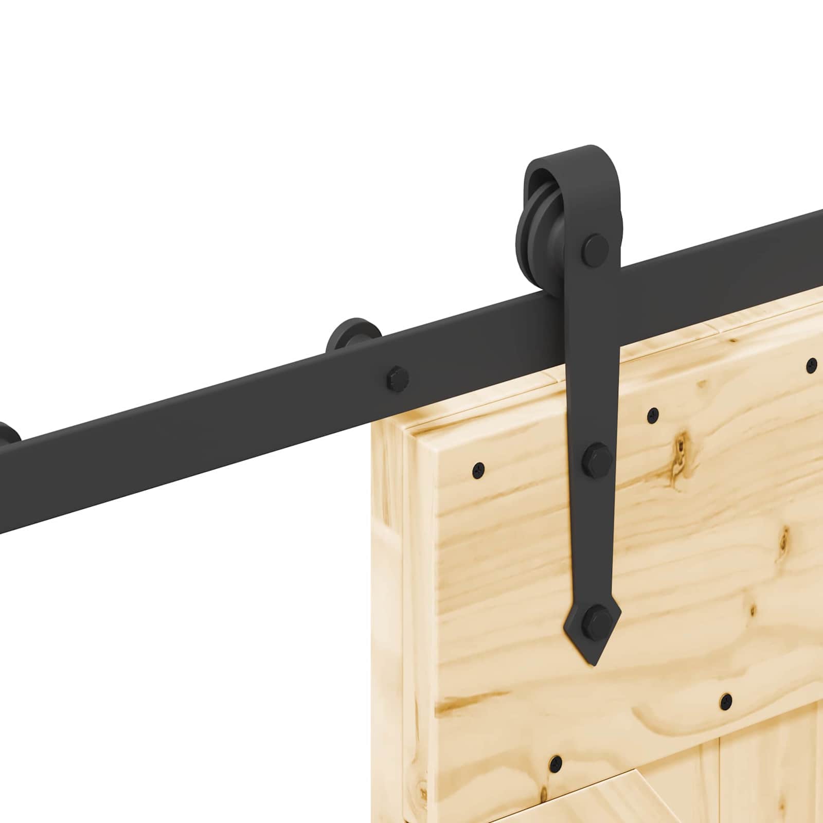 Klizna vrata NARVIK Prirodna i crna 70 x 210 cm (152,5 cm)