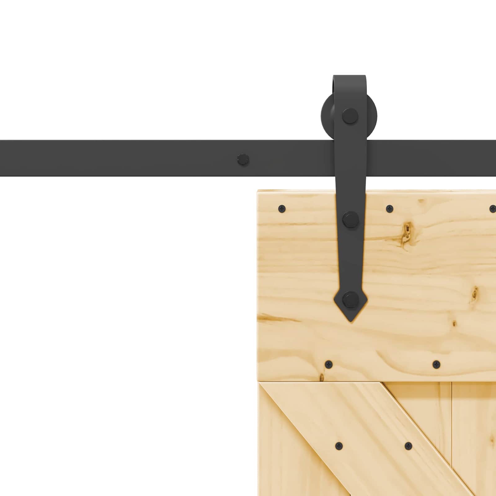 Klizna vrata NARVIK Prirodna i crna 70 x 210 cm (152,5 cm)