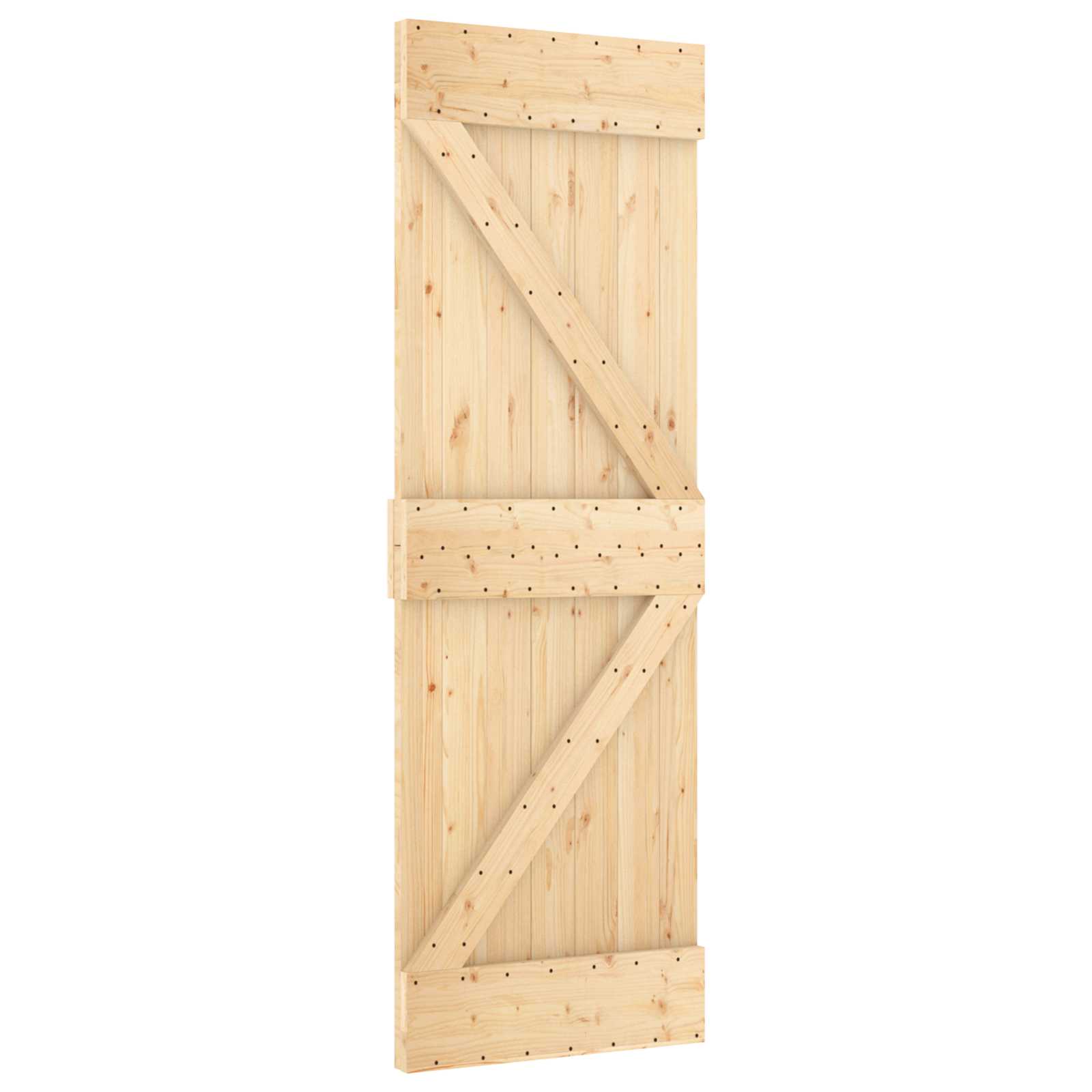 Klizna vrata NARVIK Prirodna i crna 70 x 210 cm (152,5 cm)