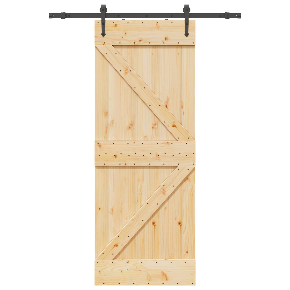 Klizna vrata NARVIK Prirodna i crna 80 x 210 cm (152,5 cm)
