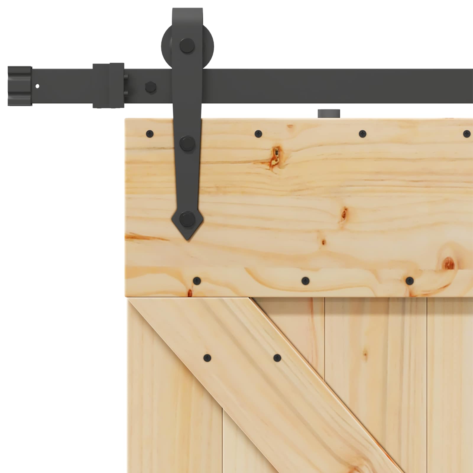 Klizna vrata NARVIK Prirodna i crna 80 x 210 cm (213,5 cm)