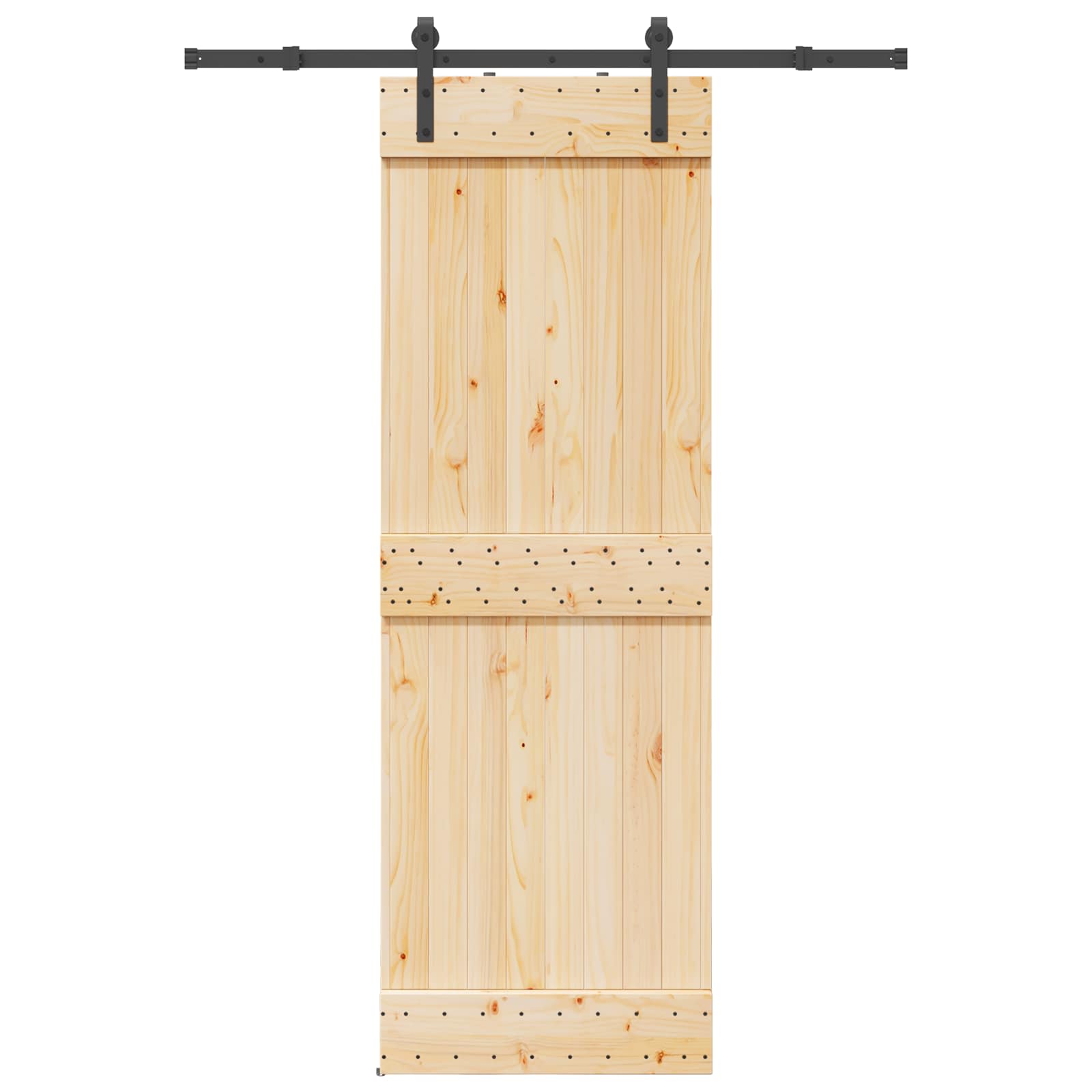 Klizna vrata NARVIK Prirodna i crna 70 x 210 cm (152,5 cm)