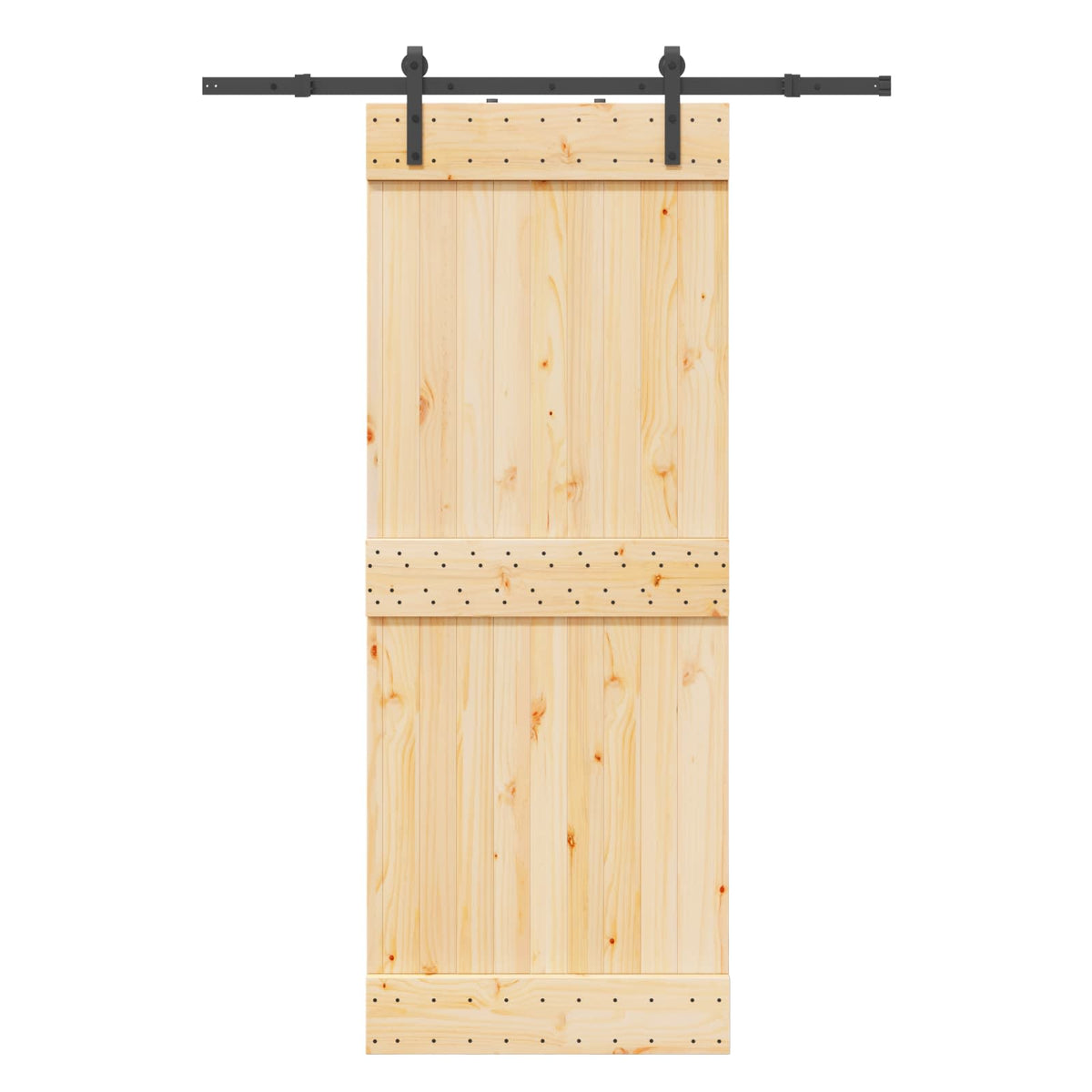 Klizna vrata NARVIK Prirodna i crna 80 x 210 cm (152,5 cm)
