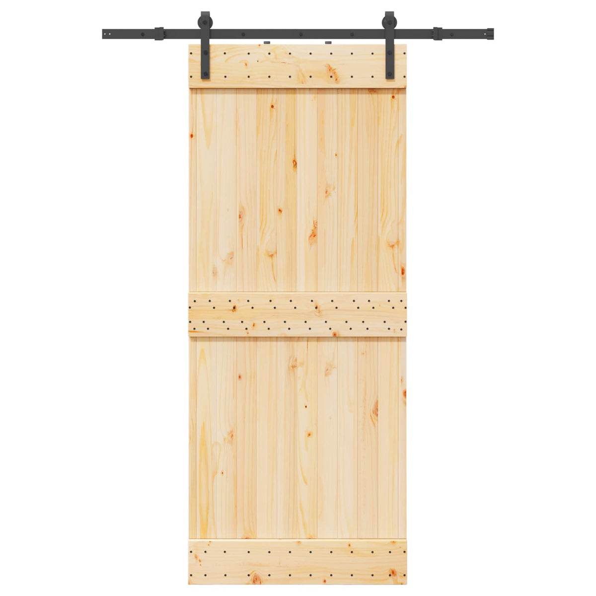 Klizna vrata NARVIK Prirodna i crna 85 x 210 cm (152,5 cm)