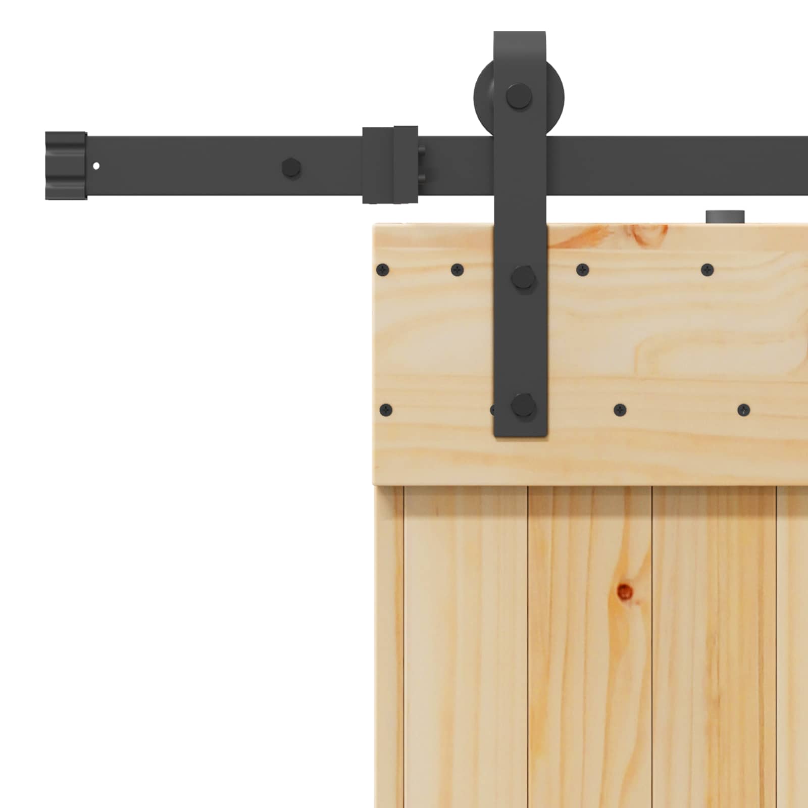 Klizna vrata NARVIK Prirodna i crna 70 x 210 cm (213,5 cm)