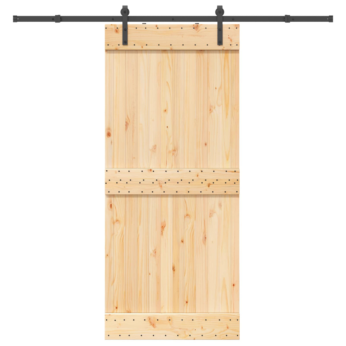 Klizna vrata NARVIK Prirodna i crna 90 x 210 cm (213,5 cm)