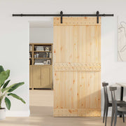 Klizna vrata NARVIK Prirodna i crna 100 x 210 cm (213,5 cm)