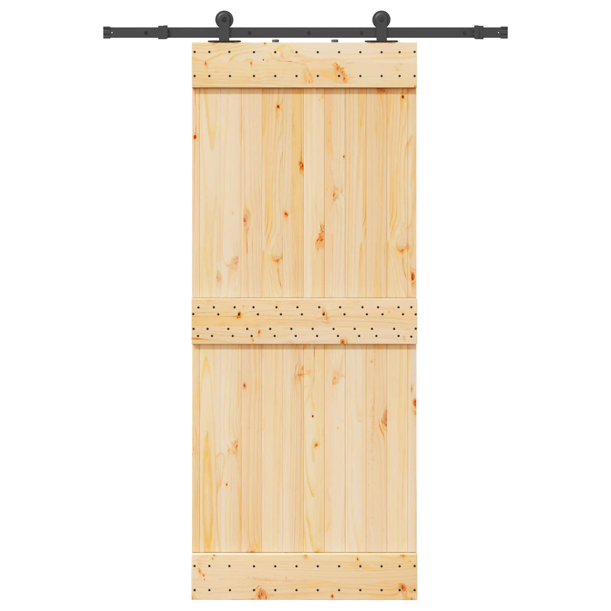 Klizna vrata NARVIK Prirodna i crna 85 x 210 cm (152,5 cm)