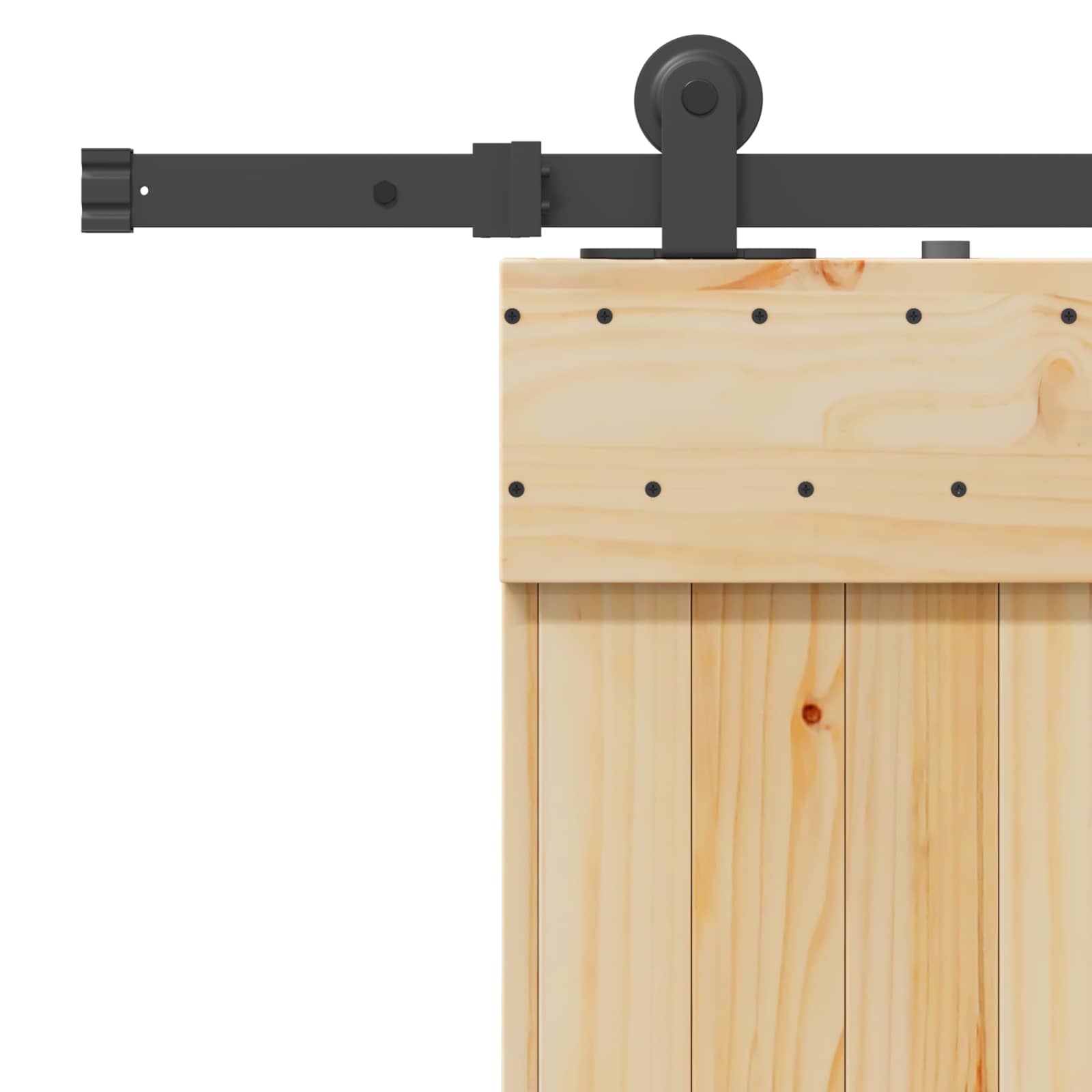 Klizna vrata NARVIK Prirodna i crna 90 x 210 cm (213,5 cm)