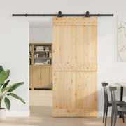 Klizna vrata NARVIK Prirodna i crna 95 x 210 cm (213,5 cm)