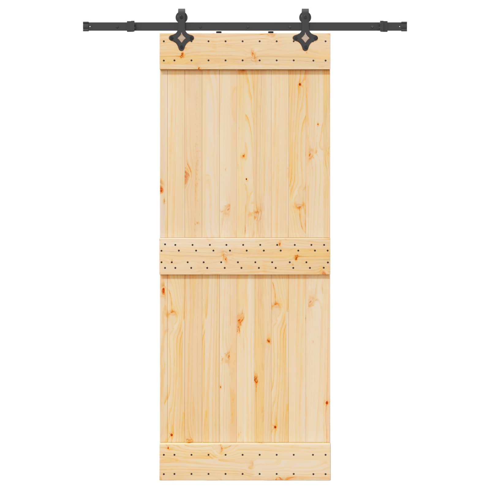 Klizna vrata NARVIK Prirodna i crna 80 x 210 cm (152,5 cm)