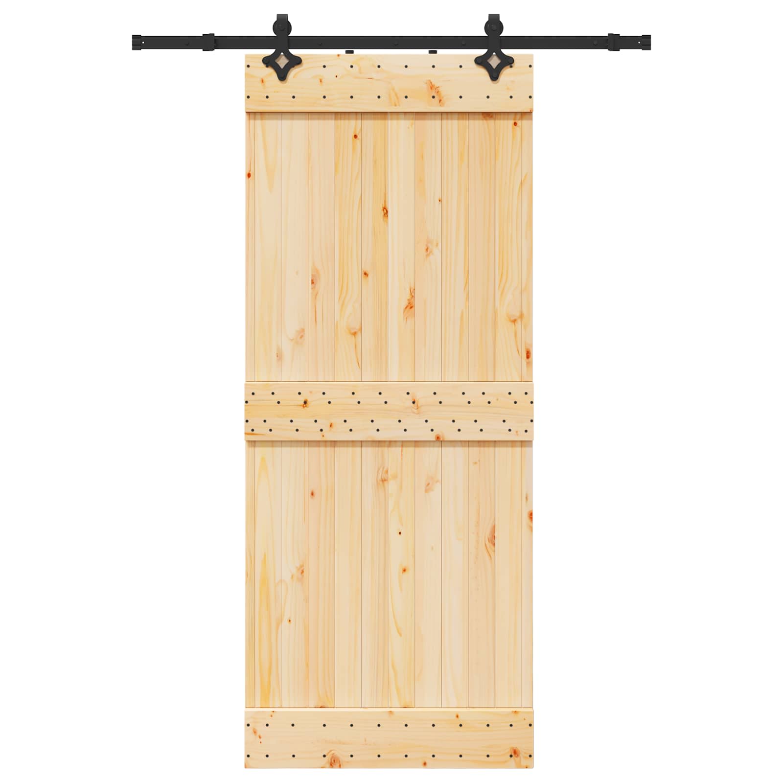 Klizna vrata NARVIK Prirodna i crna 85 x 210 cm (152,5 cm)
