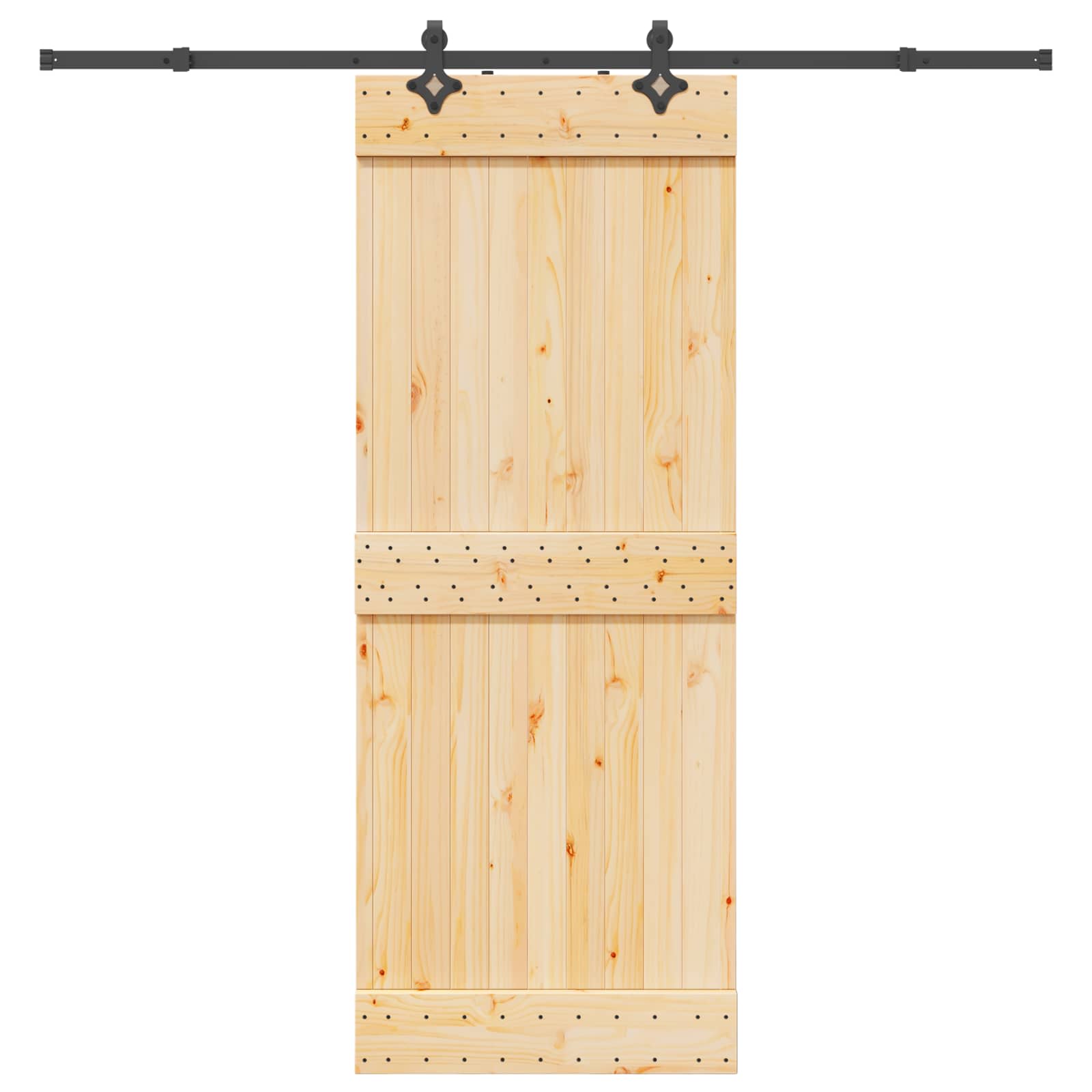 Klizna vrata NARVIK Prirodna i crna 80 x 210 cm (213,5 cm)