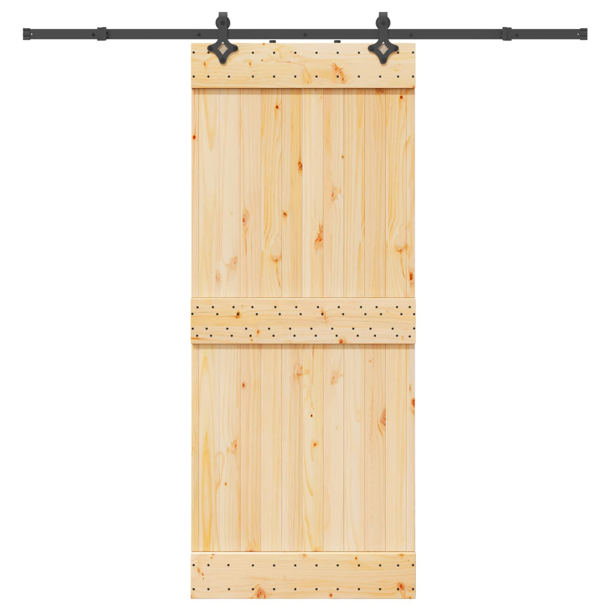 Klizna vrata NARVIK Prirodna i crna 85 x 210 cm (213,5 cm)