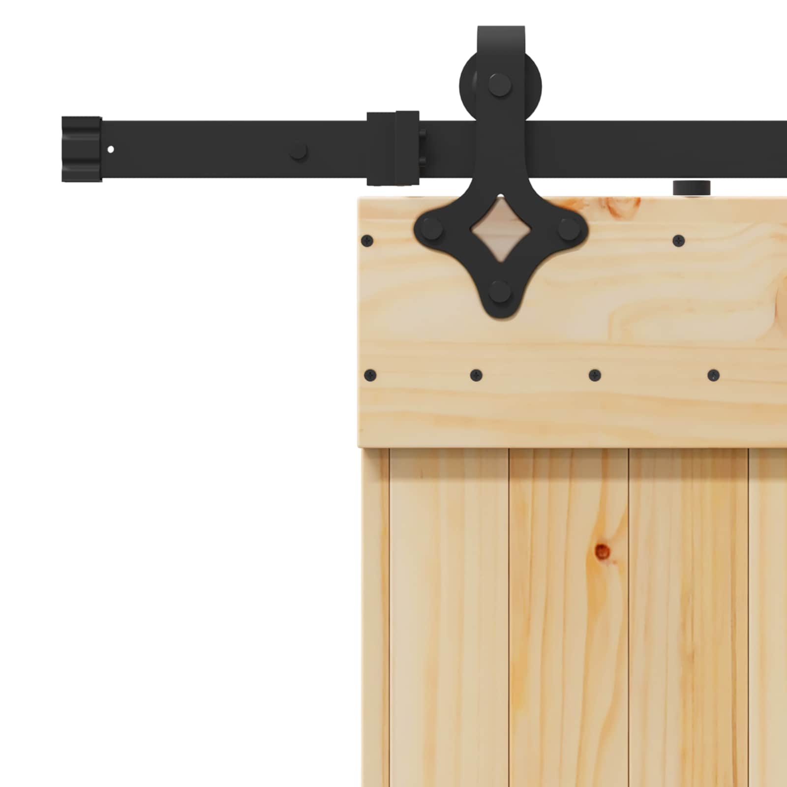 Klizna vrata NARVIK Prirodna i crna 100 x 210 cm (213,5 cm)
