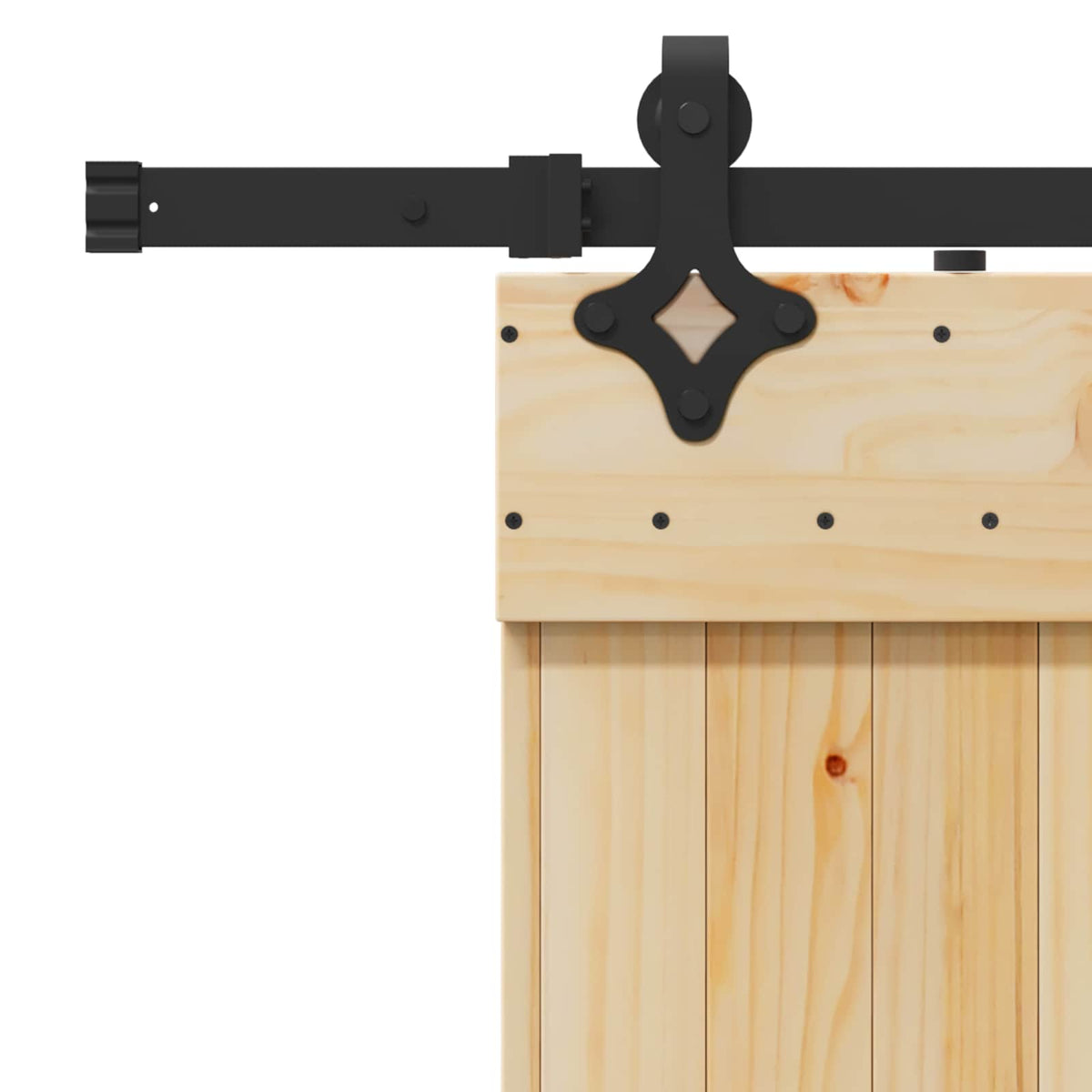 Klizna vrata NARVIK Prirodna i crna 100 x 210 cm (213,5 cm)