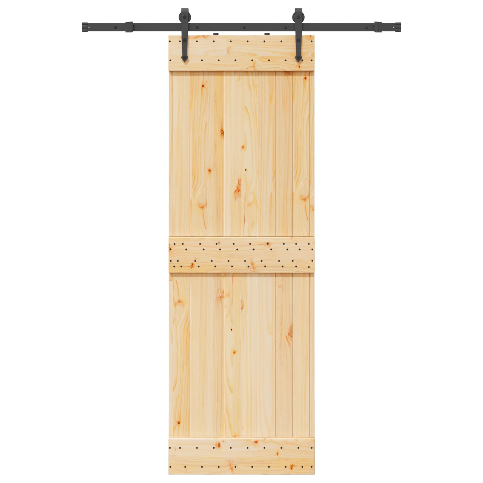 Klizna vrata NARVIK Prirodna i crna 70 x 210 cm (152,5 cm)