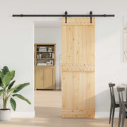 Klizna vrata NARVIK Prirodna i crna 70 x 210 cm (213,5 cm)