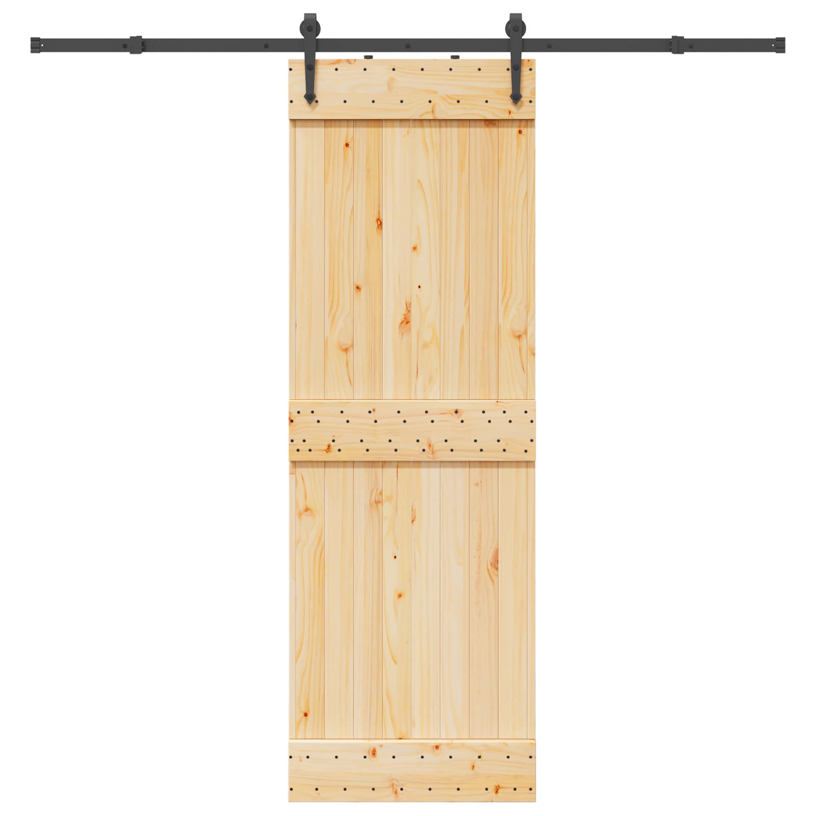 Klizna vrata NARVIK Prirodna i crna 70 x 210 cm (213,5 cm)