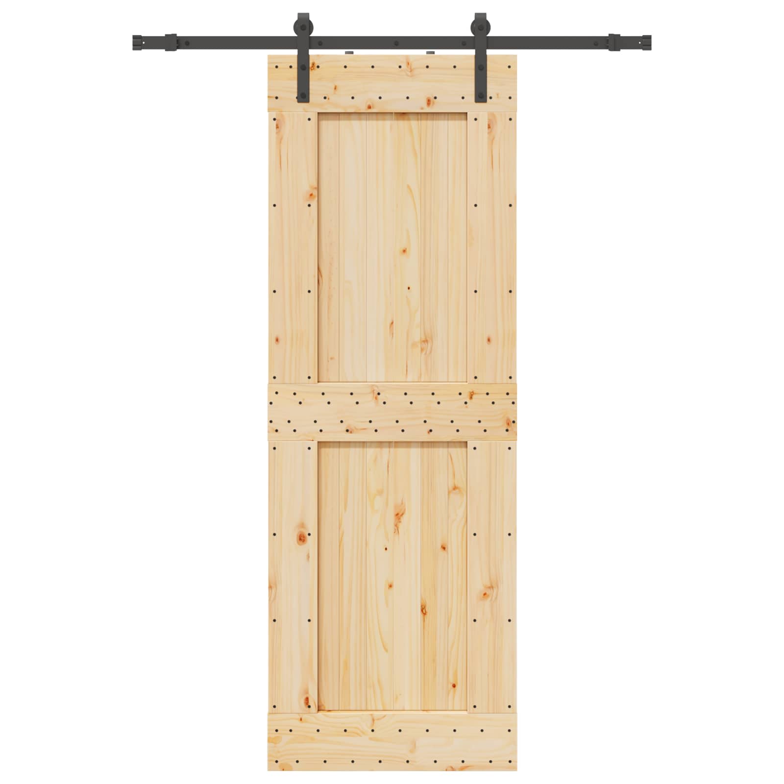 Klizna vrata NARVIK Prirodna i crna 80 x 210 cm (152,5 cm)