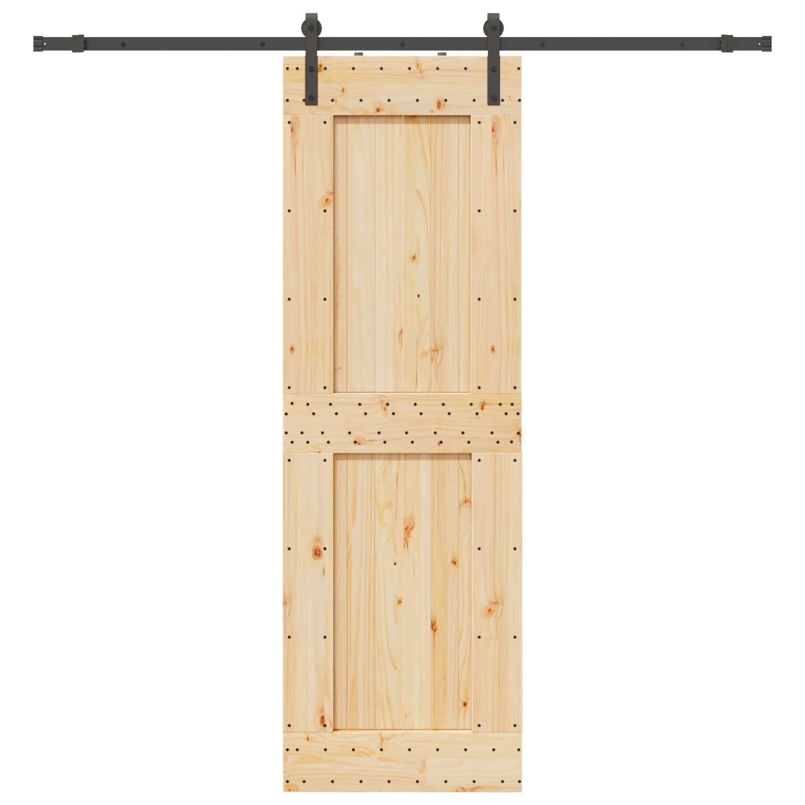 Klizna vrata NARVIK Prirodna i crna 70 x 210 cm (213,5 cm)